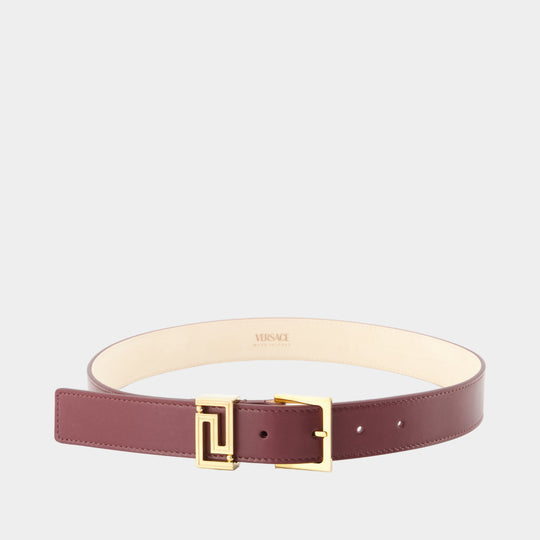 Ceinture H.30 - Versace - Cuir - Bordeaux