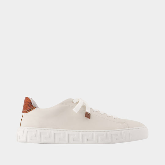 Sneakers - Versace - Cuir - Blanc