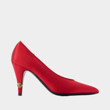 Escarpins T.90 - Versace - Coton - Rouge