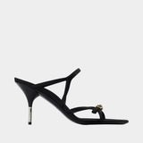 Escarpins Mule T.80 - Versace - Coton - Noir