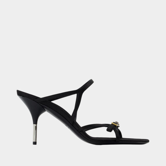 Escarpins Mule T.80 - Versace - Coton - Noir