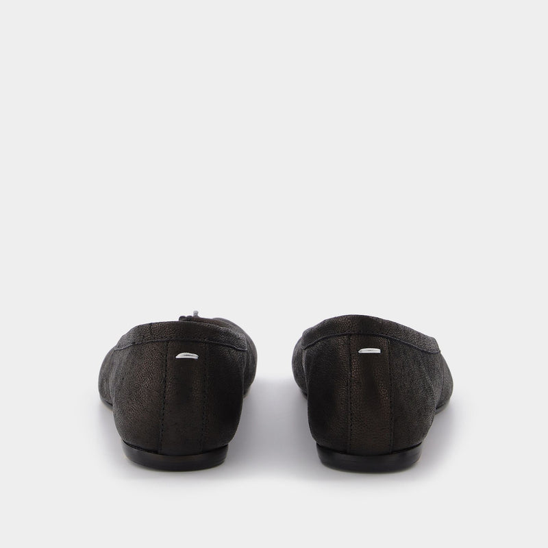 Ballerines Tabi en Cuir Noir