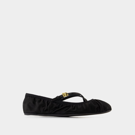 Ballerines - Dolce&Gabbana - Satin - Noir