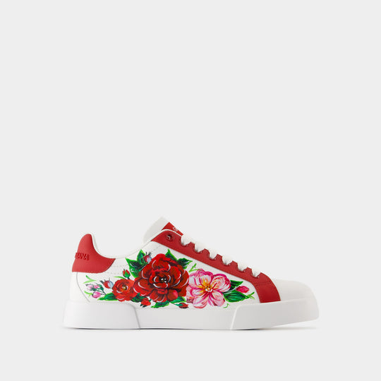 Sneakers Port.light Strobel - Dolce&Gabbana - Cuir - Blanc