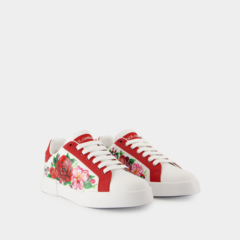 Sneakers Port.light Strobel - Dolce&Gabbana - Cuir - Blanc