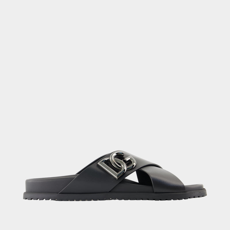 Sandales Casual - Dolce&Gabbana - Cuir - Noir