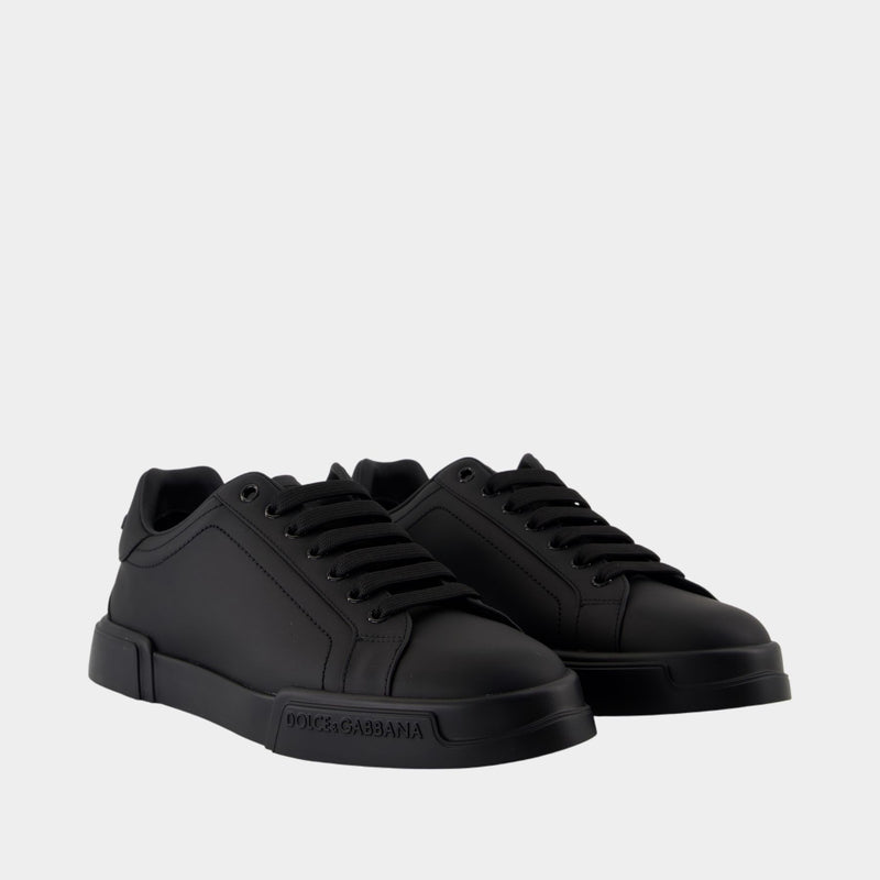 Sneakers Port.light Strobel - Dolce&Gabbana - Cuir - Noir