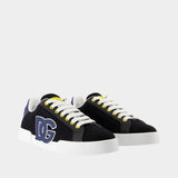 Sneakers Port light Strobel - Dolce&Gabbana - Cuir - Noir