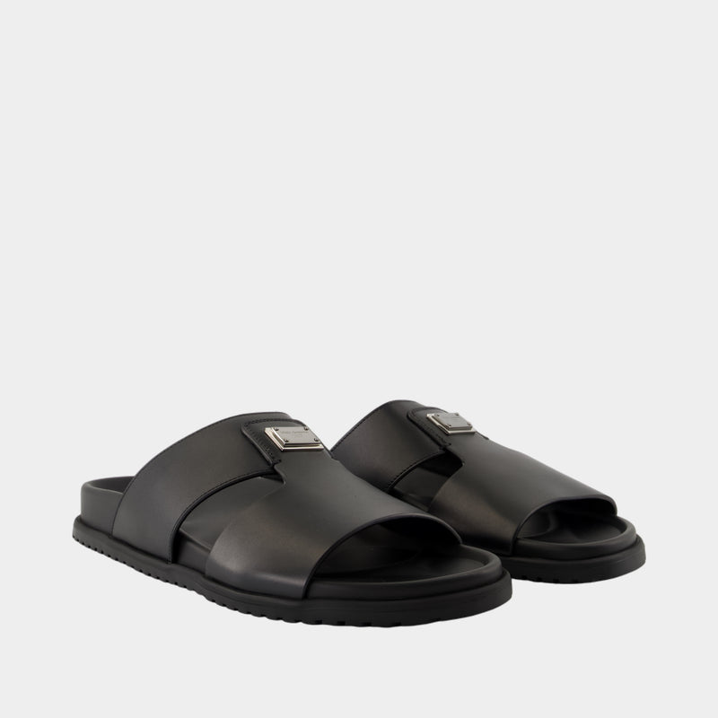 Sandales Casual - Dolce&Gabbana - Cuir - Noir