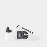 Sneakers Port.light Strobel - Dolce&Gabbana - Cuir - Blanc
