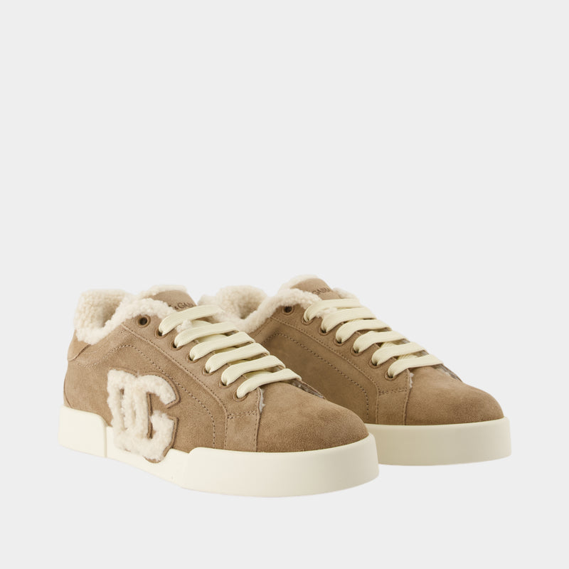 Sneakers Portofino Light - Dolce&Gabbana - Cuir - Beige