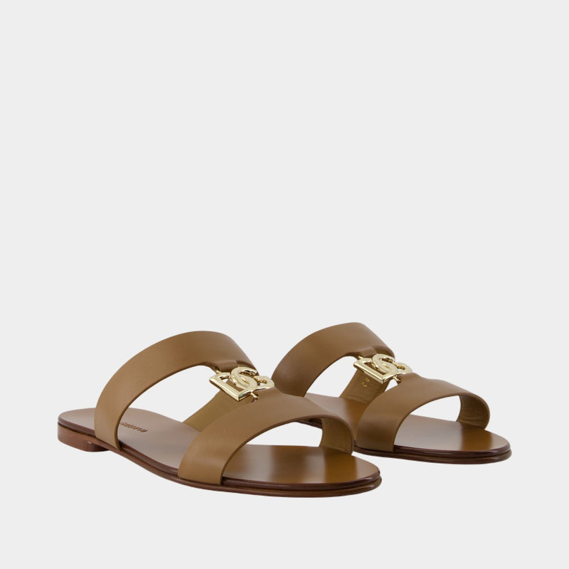 Sandales Gruppo 53 - Dolce&Gabbana - Cuir - Marron