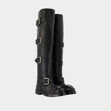 Bottes Stivale - Dolce&Gabbana - Cuir - Noir
