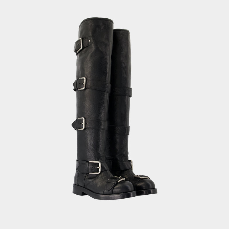 Bottes Stivale - Dolce&Gabbana - Cuir - Noir