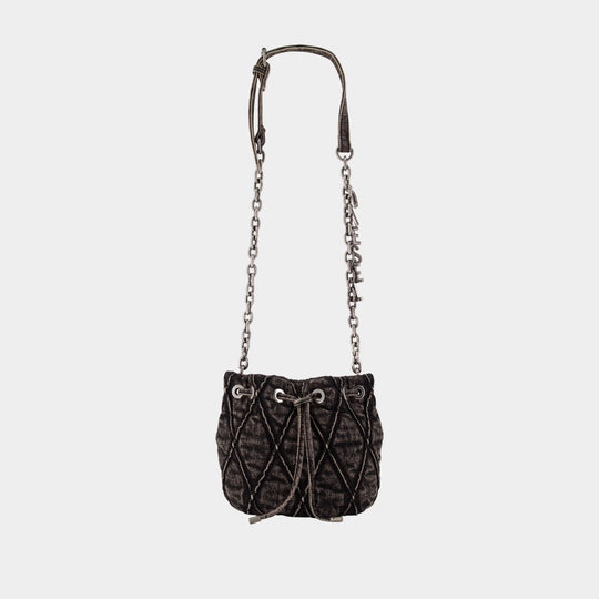 Sac À Main Charm-D Small - DIESEL - Coton - Gris