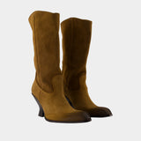 Bottines D-Luffy-75-Tube - DIESEL - Cuir - Kaki