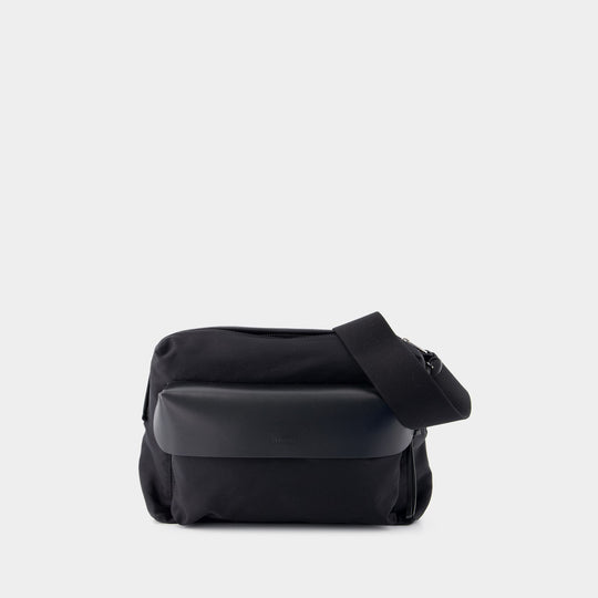 Sac À Bandoulière Lid Messenger - Jil Sander - Nylon - Noir