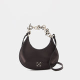 Sac Porté Épaule Hemisphere - OFF WHITE - Cuir - Noir