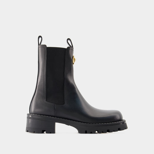 Bottines Alia - Versace - Cuir - Noir