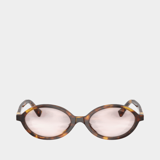 Lunettes De Soleil 0mu 04zs - Miu Miu - Acétate - Marron