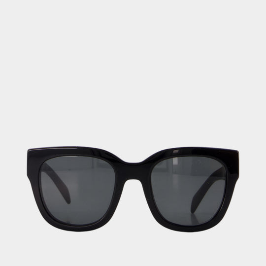 Lunettes De Soleil 0pr C04s - Prada - Acétate - Noir