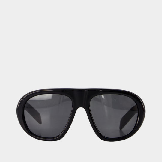 Lunettes De Soleil 0pr C05s - Prada - Acétate - Noir