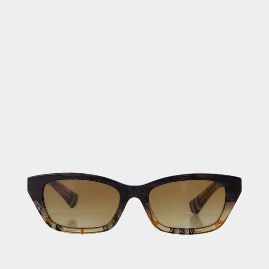 Lunettes De Soleil 0be4488 - Burberry - Acétate - Marron