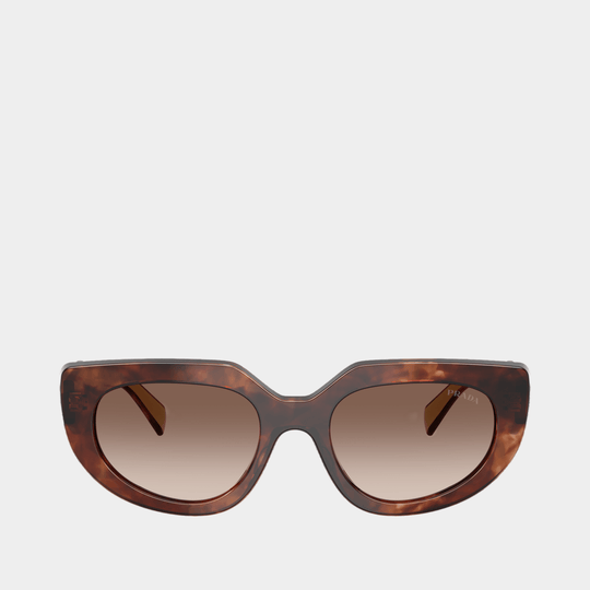 Lunettes De Soleil 0pr D02s - Prada - Acétate - Marron