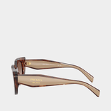 Lunettes De Soleil 0pr D02s - Prada - Acétate - Marron