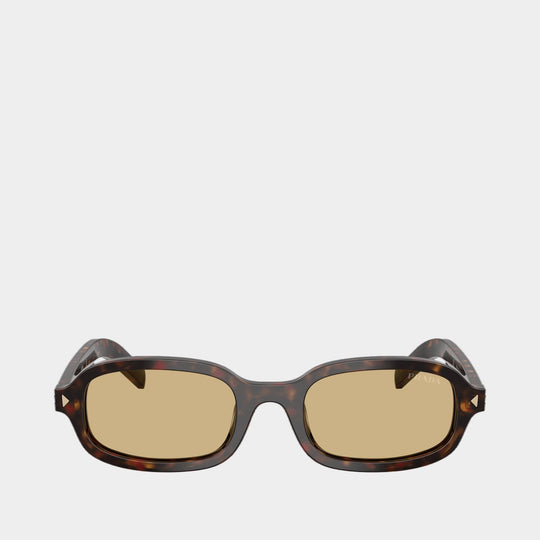 Lunettes De Soleil 0pr D06s - Prada - Acétate - Noir