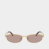 Lunettes De Soleil 0pr D51s - Prada - Acétate - Doré