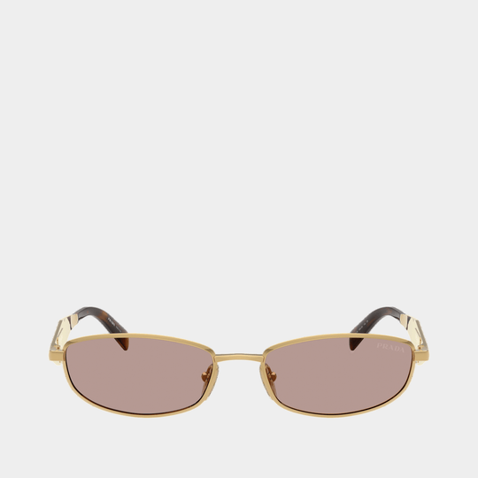 Lunettes De Soleil 0pr D51s - Prada - Acétate - Doré