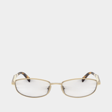 Lunettes De Soleil 0pr D51s - Prada - Acétate - Doré