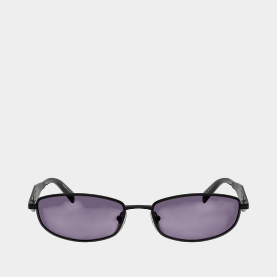 Lunettes De Soleil 0pr D51s - Prada - Acétate - Noir