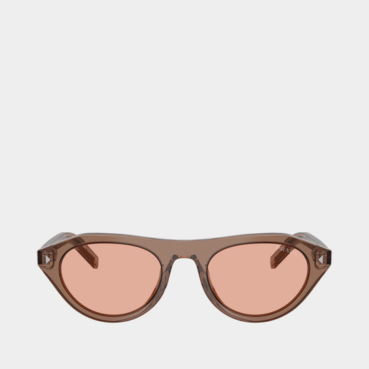 Lunettes De Soleil 0pr B15s - Prada - Acétate - Marron