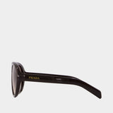 Lunettes De Soleil 0pr C05s - Prada - Acétate - Marron