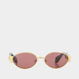 Lunettes De Soleil 0ve2301 - Versace - Acétate - Doré