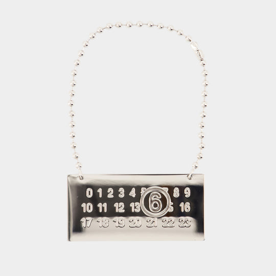 Charm Logo Plaque - MM6 Maison Margiela - Métal - Argenté