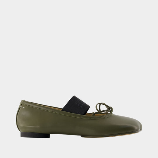 Ballerines - MM6 Maison Margiela - Cuir - Kaki