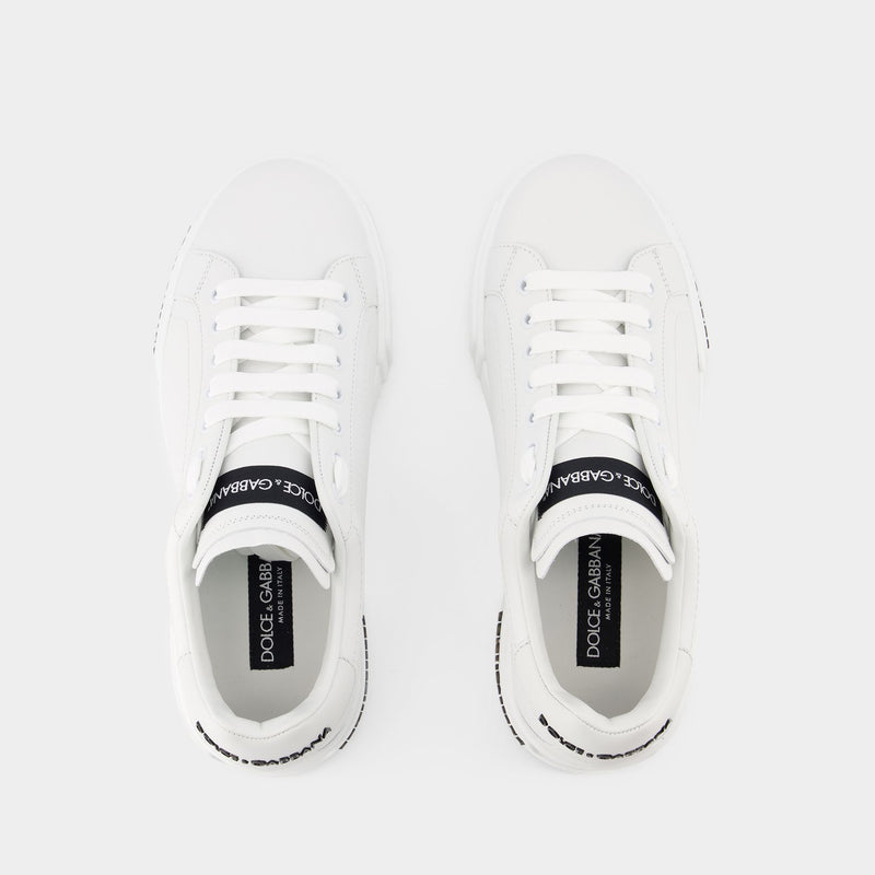 Sneakers Portofino Low-Top - Dolce&Gabbana - Cuir - Blanc