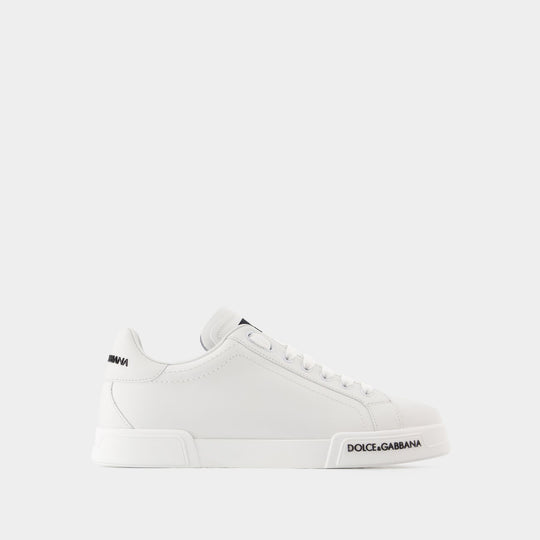 Sneakers Portofino Low-Top - Dolce&Gabbana - Cuir - Blanc