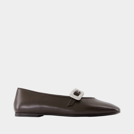 Ballerines Georgia - Giuseppe Zanotti - Cuir - Marron