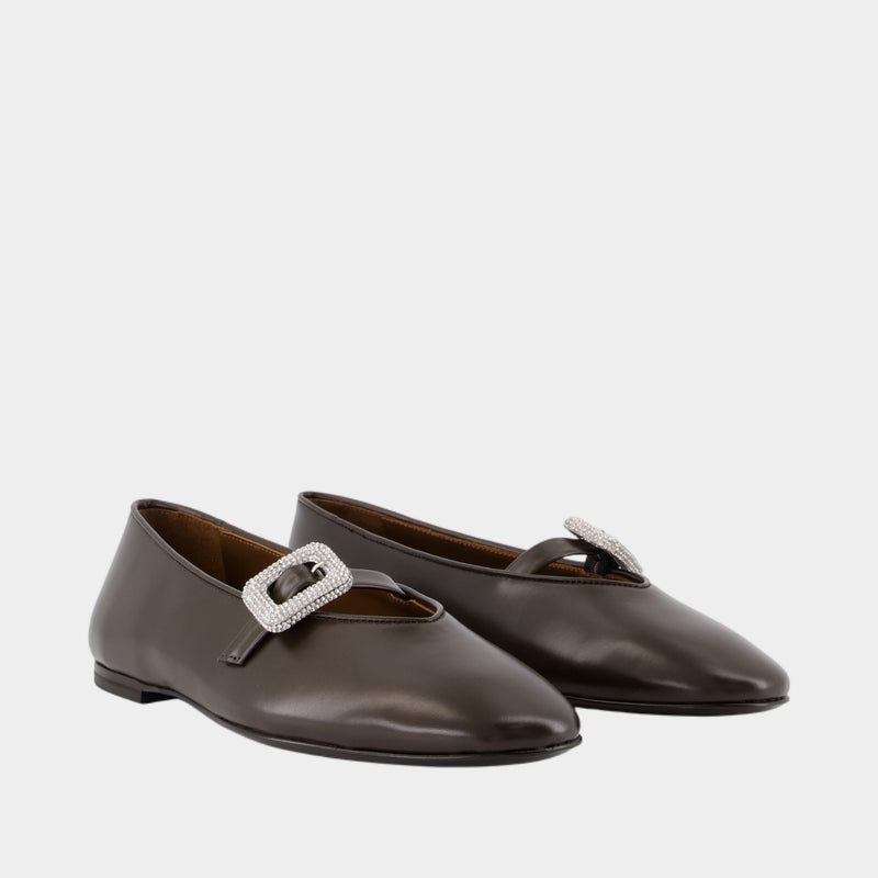 Ballerines Georgia - Giuseppe Zanotti - Cuir - Marron