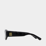 Lunettes De Soleil Bb0477sa - Balenciaga - Acétate - Noir