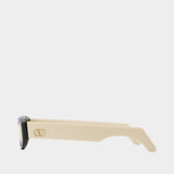 Lunettes De Soleil Vg0007s - Valentino - Acétate - Noir