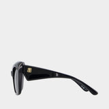 Lunettes De Soleil Bb0503s - Balenciaga - Acétate - Noir