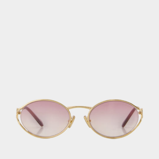 Lunettes De Soleil 0mu 52ys - Miu Miu - Acétate - Doré