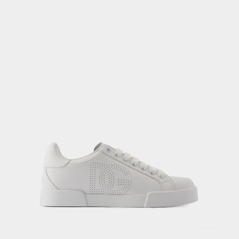 Sneakers Low Top - Dolce&Gabbana - Cuir - Blanc