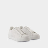 Sneakers Low Top - Dolce&Gabbana - Cuir - Blanc