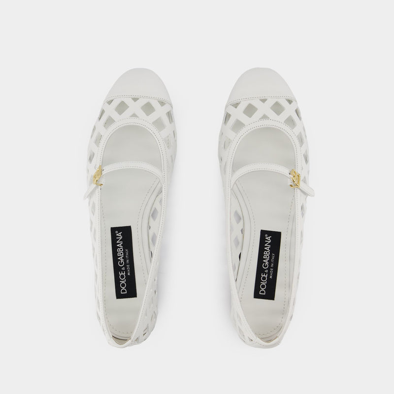 Ballerines - Dolce&Gabbana - Cuir - Blanc